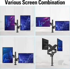 Dual Monitor Desk Mount For 17''-32'' Monitors MU0026-MA09 -Mountup Store 00263