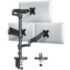Full Motion Triple Monitor Desk Mount For Max 32'' Monitors MUA6013 -Mountup Store 01