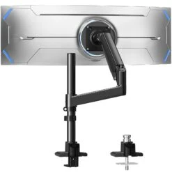 MOUNTUP Heavy Duty Monitor Arm Fits Max 49" Ultrawide Screens, Ultra Wide Monitor Arm Holds 4.4-44 Lbs, Single Monitors Stand For Samsung Odyssey G9 And More, Gas Spring Height Adjustable, VESA Mount