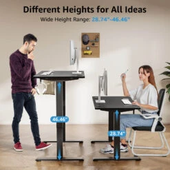 MOUNTUP 48x24" Electric Height Adjustable Standing Desk- Black 15 MOUNTUP 48x24" Electric Height Adjustable Standing Desk- Black -Mountup Store 02 4 1