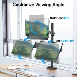 Full Motion Triple Monitor Desk Mount For Max 32'' Monitors MUA6013 -Mountup Store 03 5364e24d fc45 4cae 8219 96e9356f05cf