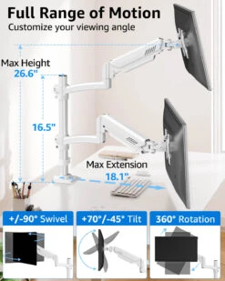 Freelift Dual Monitor Desk Mount For Max 32'' Monitors MUA6016W 14 Freelift Dual Monitor Desk Mount For Max 32'' Monitors MUA6016W -Mountup Store 05 17504c6e 60bb 4d87 b93f 80b53d71ea33