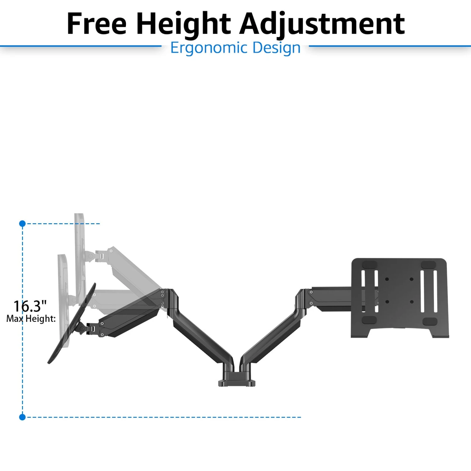 Laptop And Monitor Stand For 13''-17'' Laptop And Max 32'' Monitors MUA4008 11 Laptop And Monitor Stand For 13''-17'' Laptop And Max 32'' Monitors MUA4008 - Image 9