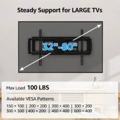 Full Motion TV Wall Mount For 37''-80" TVs MUT0055-24 -Mountup Store 06 0eb0bbce cef7 4967 be03 81cbd6b45c7f