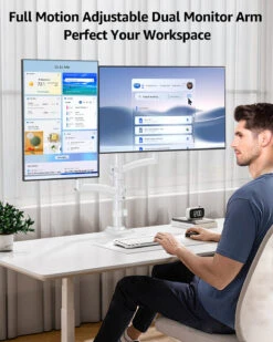 Freelift Dual Monitor Desk Mount For Max 32'' Monitors MU6016W -Mountup Store 06 eba23c9e b8bf 456a 92e3 f71954292dbb