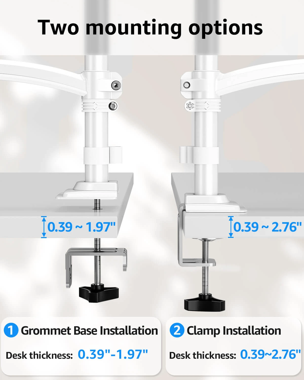 Freelift Dual Monitor Desk Mount For Max 32'' Monitors MUA6016W 6 Freelift Dual Monitor Desk Mount For Max 32'' Monitors MUA6016W - Image 4