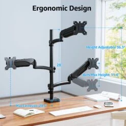 Full Motion Triple Monitor Desk Mount For Max 32'' Monitors MUA6013 -Mountup Store 08 035fe744 1f0c 46f8 9340 f0e7d837cfc6