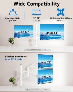 Freelift Dual Monitor Desk Mount For Max 32'' Monitors MUA6016W 16 Freelift Dual Monitor Desk Mount For Max 32'' Monitors MUA6016W -Mountup Store 08 23f96eb9 5b32 4499 84da f1e9acede80d