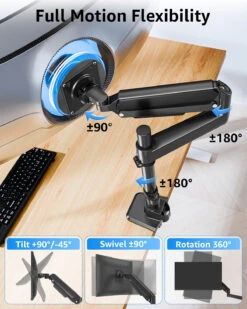 MOUNTUP Heavy Duty Monitor Arm Fits Max 49" Ultrawide Screens, Ultra Wide Monitor Arm Holds 4.4-44 Lbs, Single Monitors Stand For Samsung Odyssey G9 And More, Gas Spring Height Adjustable, VESA Mount -Mountup Store 08 33628882 5088 4f32 acef 5e4a886181b6