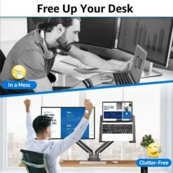 Laptop And Monitor Stand For 13''-17'' Laptop And Max 32'' Monitors MU4008 -Mountup Store 09