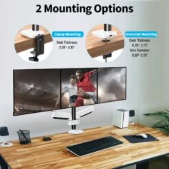 Full Motion Triple Monitor Desk Mount For Max 32'' Monitors MUA8003 -Mountup Store 1 3 f107a5be 7d80 473f a0cf d1dba08ed57a