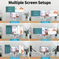 Full Motion Triple Monitor Desk Mount For Max 32'' Monitors MUA8003 -Mountup Store 1 6 a02b2deb 6087 499f bdf8 b447aec2d824