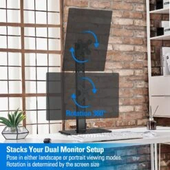 Vertical Dual Monitor Stand For Max 35'' Monitors MU1006 -Mountup Store 1061