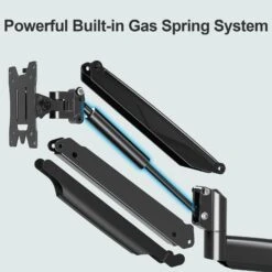 Full Motion Triple Monitor Desk Mount For Max 32'' Monitors MUM-8004A -Mountup Store 11.1