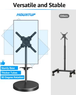 17''- 55'' Monitor Floor Stand TV Mount & TV Cart MUT1109-B -Mountup Store 11 9b916e8e 5a64 4c53 baaf 682646e2e9c9