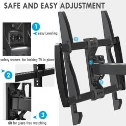 Full Motion TV Wall Mount For 42''-82'' TVs MUT0012-24K -Mountup Store 12244 921670cd e60e 43a7 8590 6d1c0bc469fd