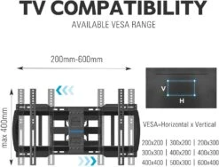 Full Motion TV Wall Mount For 42''-82'' TVs MUT0012-24K -Mountup Store 12246 f3856a30 6b4b 4718 9d7f e25411b32ed0