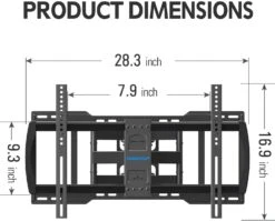 Full Motion TV Wall Mount For 42''-82'' TVs MUT0012-24K -Mountup Store 12247 06f2b3ea e7af 4348 b2a4 0ebbb39f9aaf