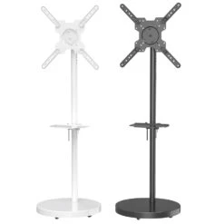 17''- 55'' White Monitor Floor Stand TV Mount & TV Cart MUT1109