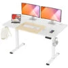 Electric Height Adjustable Standing Desk - White & Oak -Mountup Store 1c10c12980c74508ce3b47bb85e8bf2f