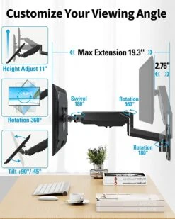 Single Monitor Wall Mount For Max 32'' Monitors MU2003 -Mountup Store 2033