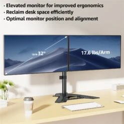 Dual Monitor Desk Stand For Max 27'' Monitors MUA1002 -Mountup Store 2 05bc9bb9 3b72 4a49 9607 c9897f46e50a