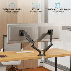 Freelift Pro Dual Monitor Desk Mount For 13''-34'' Monitors MUA8012B -Mountup Store 2 246f795f c6de 4bde 97cd 368244cb4f15