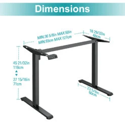 Standing Desk Frame Single Motor Electric Height Adjustable Desk Legs Black White Grey MUDL17 10 Standing Desk Frame Single Motor Electric Height Adjustable Desk Legs Black White Grey MUDL17 -Mountup Store 2 38a33219 66f0 45fa b400 0fb05b8c1471
