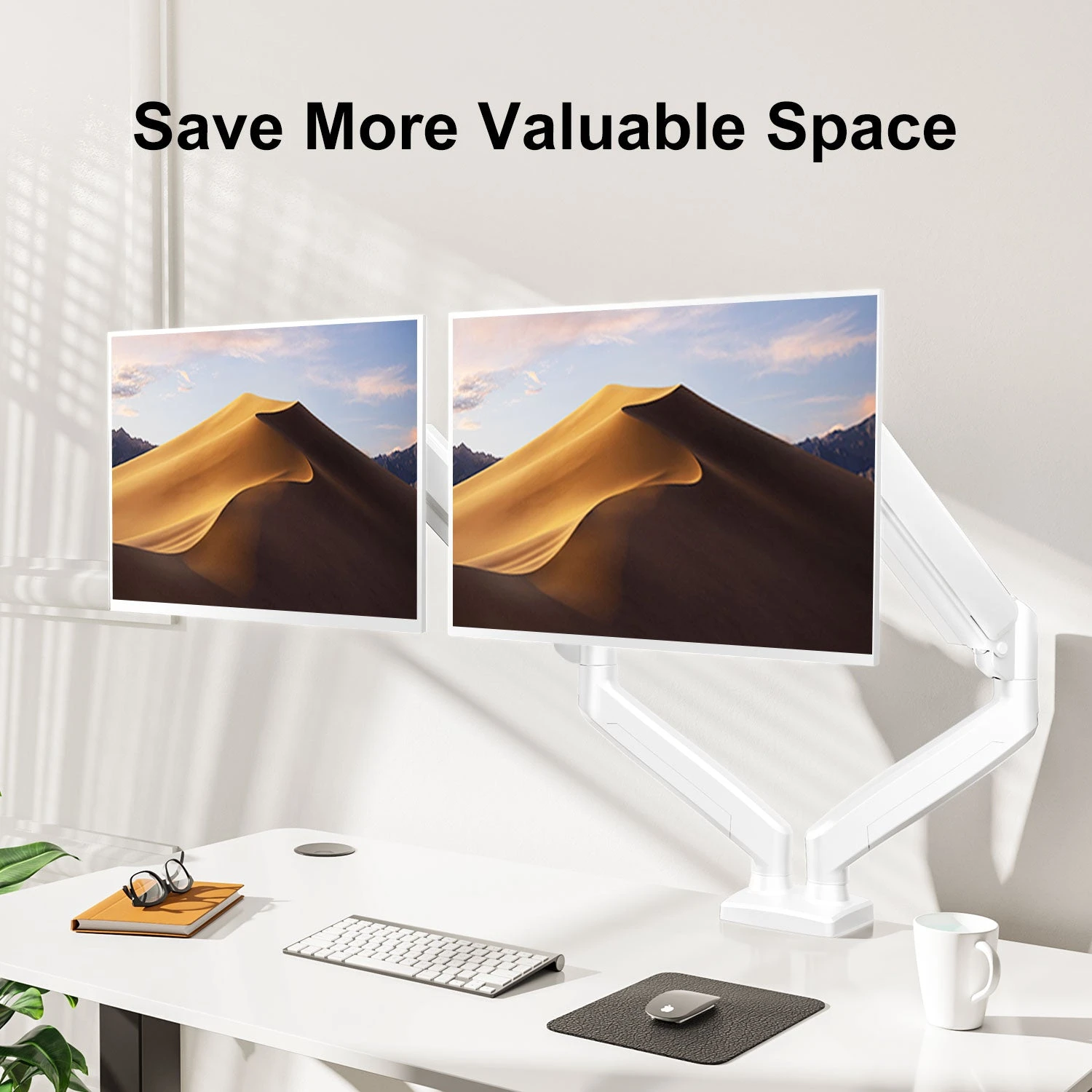 Dual Monitor Desk Mount For 14"- 32'' Monitors MUA8006W 5 Dual Monitor Desk Mount For 14"- 32'' Monitors MUA8006W - Image 3