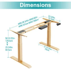 Standing Desk Frame Dual Motor Electric Height Adjustable Desk Legs Oak MUD25 -Mountup Store 2 540f6788 630f 44c7 b66f 7e70f5f814ab