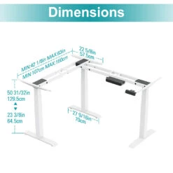 Standing Desk Frame Triple Motor L Shaped Electric 3 Standing Desk Legs MUD32 -Mountup Store 2 7abc7d64 4a6b 4d42 ba42 5ff4a019a91e