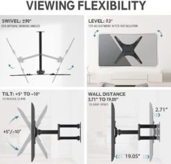 Full Motion Corner TV Wall Mount For 26''-55" TVs MU0014-B -Mountup Store 2 be551473 7750 4f1d a25c 619fa30e072d