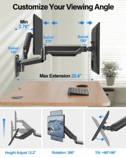 Dual Monitor Wall Mount For 2 Max 32'' Monitors MUA2004 17 Dual Monitor Wall Mount For 2 Max 32'' Monitors MUA2004 -Mountup Store 2 c0c1f12b 6c69 4fc0 95b2 4f74c613de04