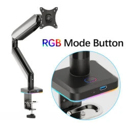Single Monitor Desk Mount For 17"- 32" Monitors With Ambient RGB Light MUA8009 -Mountup Store 2 c7a3cf6e 18d8 4e8d af0d f08cf84d2ebc