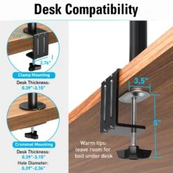 Dual Monitor Desk Mount For 17''-32'' Monitors MUA0026 -Mountup Store 3 1 353369a0 fe26 4700 adde faf27bdbfbc8
