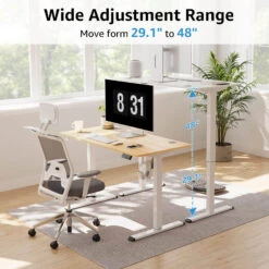 Height Adjustable Electric Standing Desk - White -Mountup Store 3 456ded48 b104 4df4 af67 62359538394e