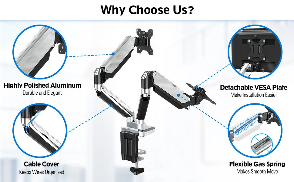 Dual Monitor Desk Mount For 13''-32'' Monitors MUA0035 6 Dual Monitor Desk Mount For 13''-32'' Monitors MUA0035 - Image 4