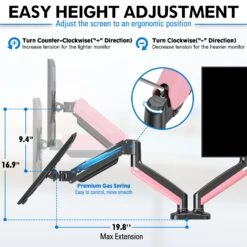 Dual Monitor Desk Mount For 17''-32'' Monitors MUA6002 -Mountup Store 4 2