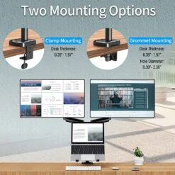 Dual Monitor And Laptop Stand For 13''-32'' Monitors And 10''-17'' Laptop MUA4005 -Mountup Store 4057 a7e60c22 9393 4077 bab2 14b311a47498