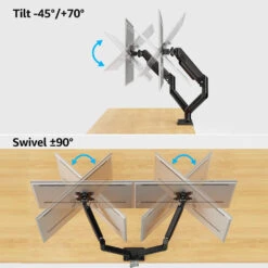 Freelift Dual Monitor Desk Mount For 13'' To 34'' Monitors MUA8014B -Mountup Store 4 18f07f61 8290 4b89 aed1 7b3f0bfa6b2f