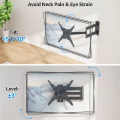 Full Motion Corner TV Wall Mount For 32"-65" TVs MUT0075 -Mountup Store 4 1 019ea523 2723 42c0 a69f 48cb4eb49846