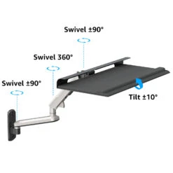 MOUNTUP Wall Keyboard Tray Swivel Keypad Tray MUA2202 -Mountup Store 4 1d9a1fd3 54a9 4a24 89bb c03c76c2b03b
