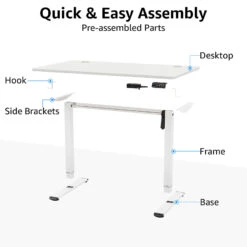 Height Adjustable Electric Standing Desk - White MUD201 -Mountup Store 4 52632695 d411 4173 b5f7 b2d9c88dd52f