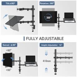 Laptop And Monitor Stand For 12''-17'' Laptop And Max 27'' Monitors MUA4002 -Mountup Store 4 71daf421 af90 4f76 a97b 601f8a2ff8a8