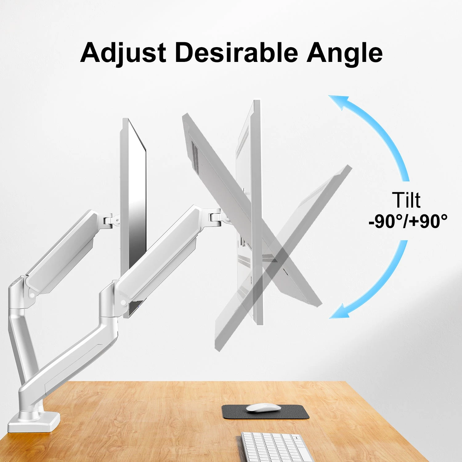 Dual Monitor Desk Mount For 14"- 32'' Monitors MUA8006W 7 Dual Monitor Desk Mount For 14"- 32'' Monitors MUA8006W - Image 5