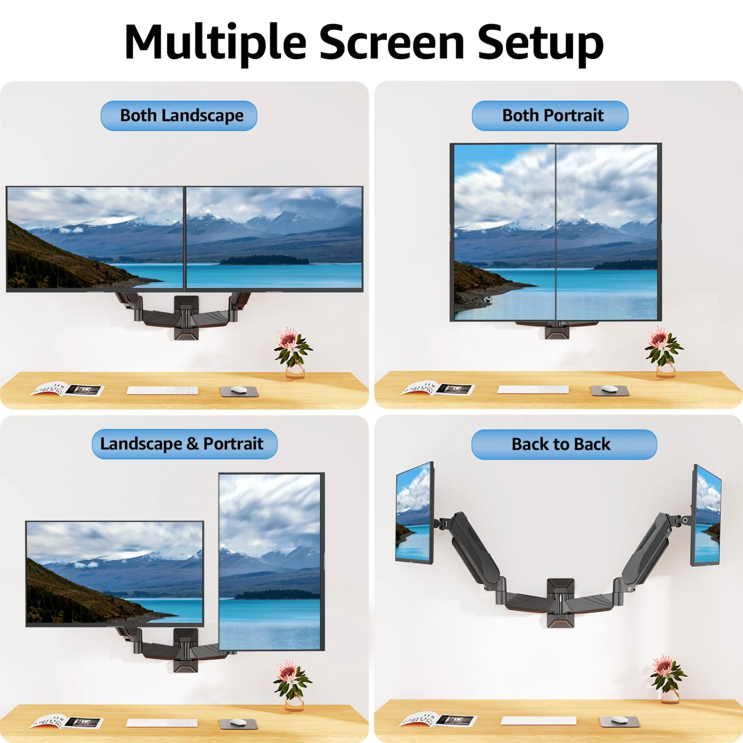 Dual Monitor Wall Mount For 13"- 32" Monitors MUA2008 5 Dual Monitor Wall Mount For 13"- 32" Monitors MUA2008 - Image 3