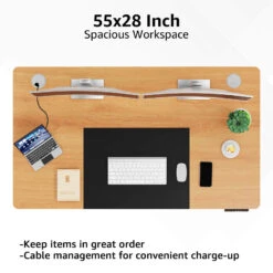 Electric Height Adjustable Standing Desk - Black & Oak -Mountup Store 4 f55b2c17 185a 495b 95e1 abd59d32eaf1