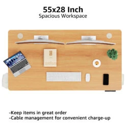 Electric Height Adjustable Standing Desk - Oak MUD412 -Mountup Store 4 f969881f 43ad 4b76 9330 5847b5303023