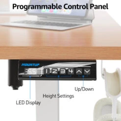 Electric Height Adjustable Standing Desk - Oak MUD412 -Mountup Store 5 130f5195 417e 4719 820c 866d8577bd7c