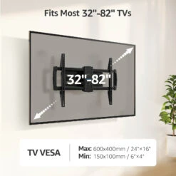 Full Motion TV Wall Mount For 32''-82'' TVs MUT0028 -Mountup Store 5 b7941958 4ba2 451d 89c9 4b31ef6a170a